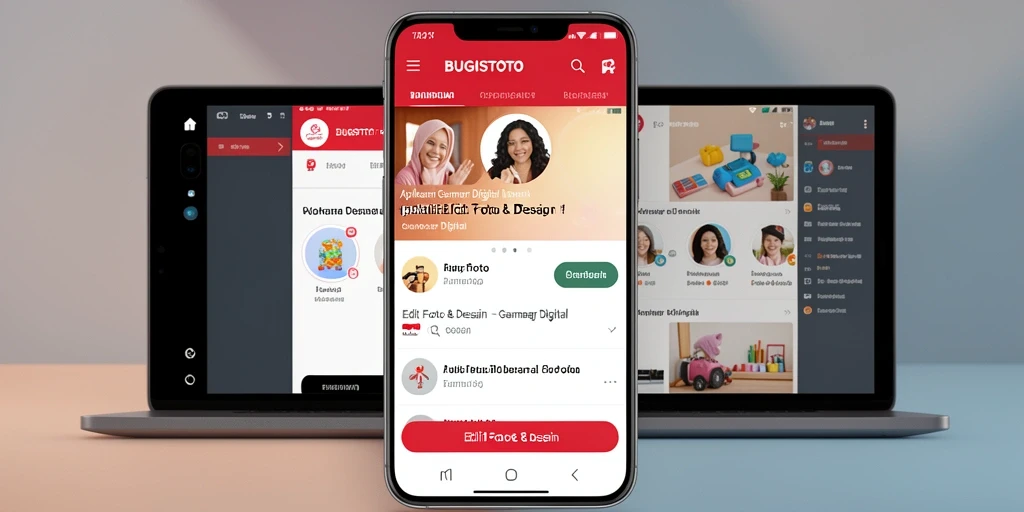 Antarmuka intuitif dan fitur lengkap aplikasi Gambar Digital.