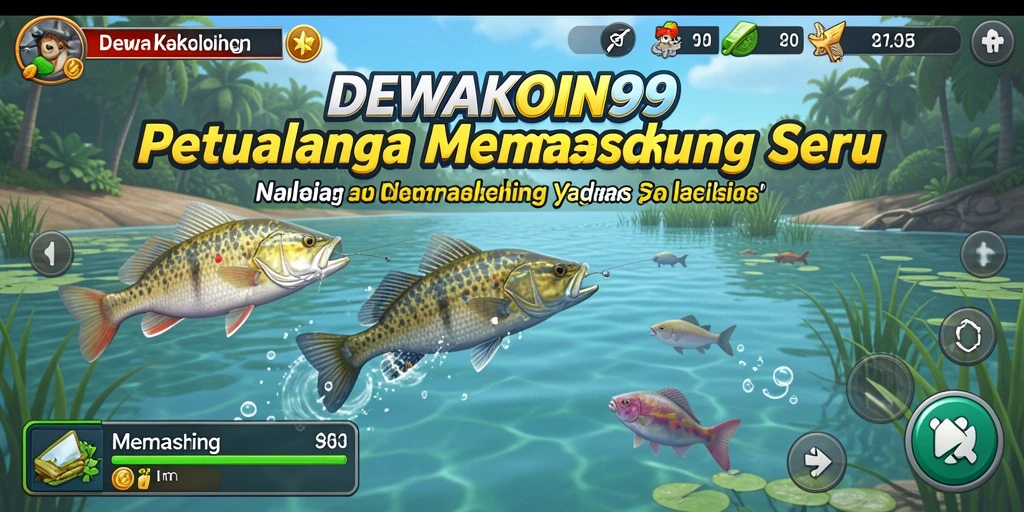 Screenshot DEWAKOIN99 menampilkan pengalaman memancing yang realistis.