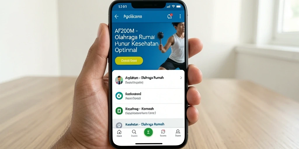 Antarmuka aplikasi F200M yang intuitif untuk Olahraga Rumah.