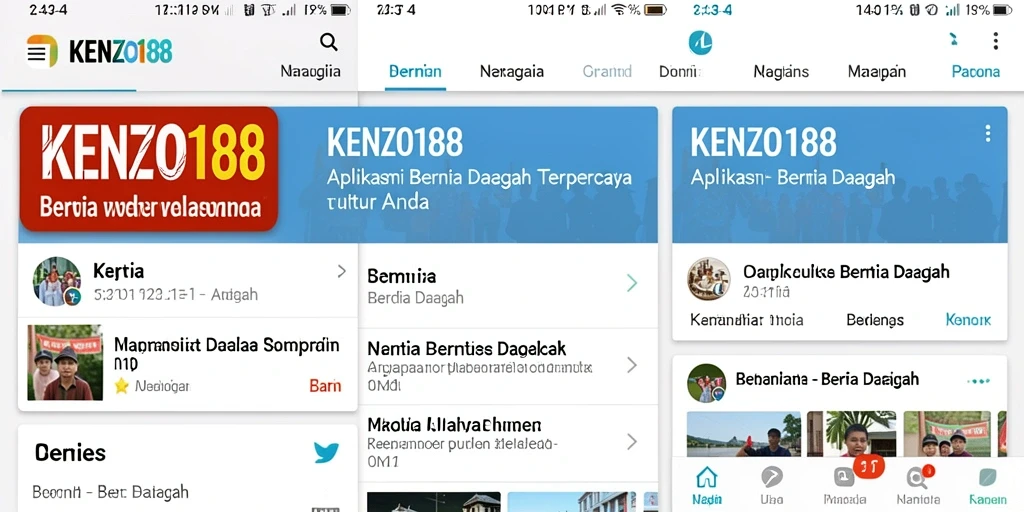 Tampilan antarmuka KENZO188 yang informatif dan modern.