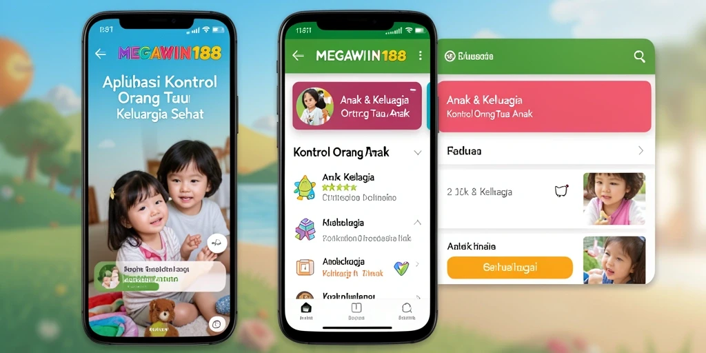 Antarmuka aplikasi MEGAWIN188 dengan fitur kontrol orang tua yang mudah digunakan.