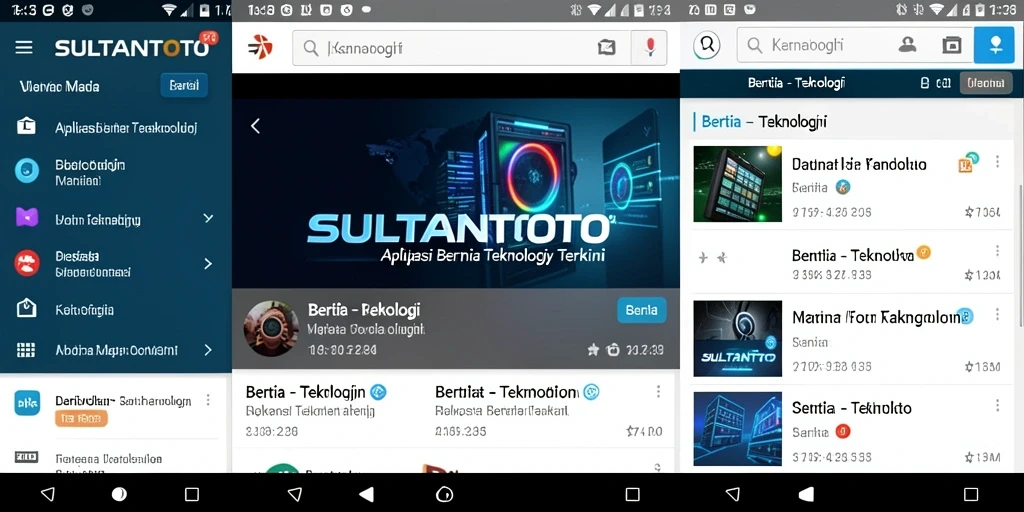 Tampilan antarmuka aplikasi SULTANTOTO yang modern dan intuitif.